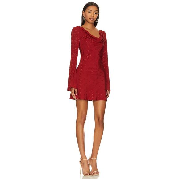 Tularosa Faith Mini Dress Deep Red Size S - Picture 2 of 7